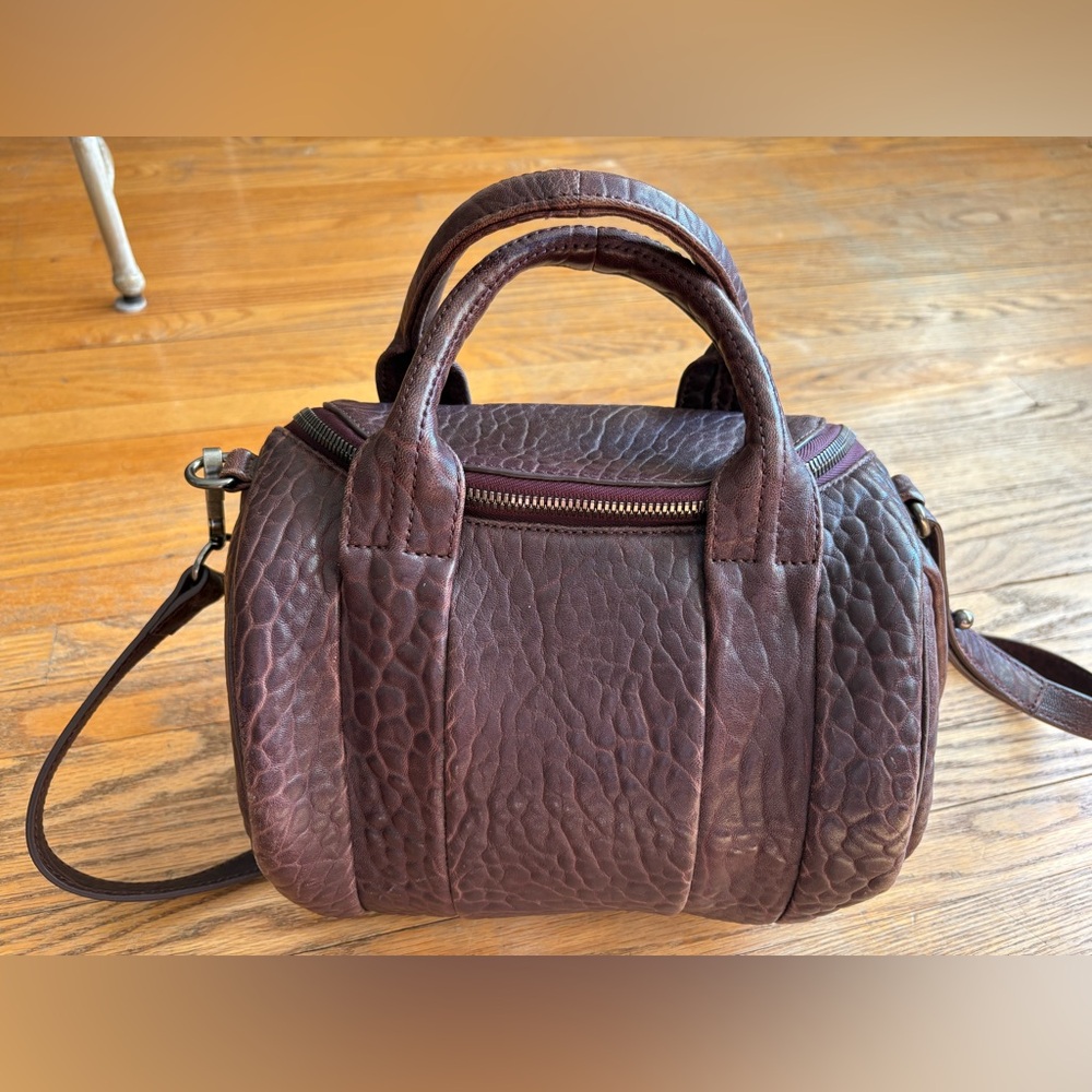 Alexander Wang Rocco Bag , Burgundy with Silver-Toned Hardware, Studded bottom. - Picture 11 of 14